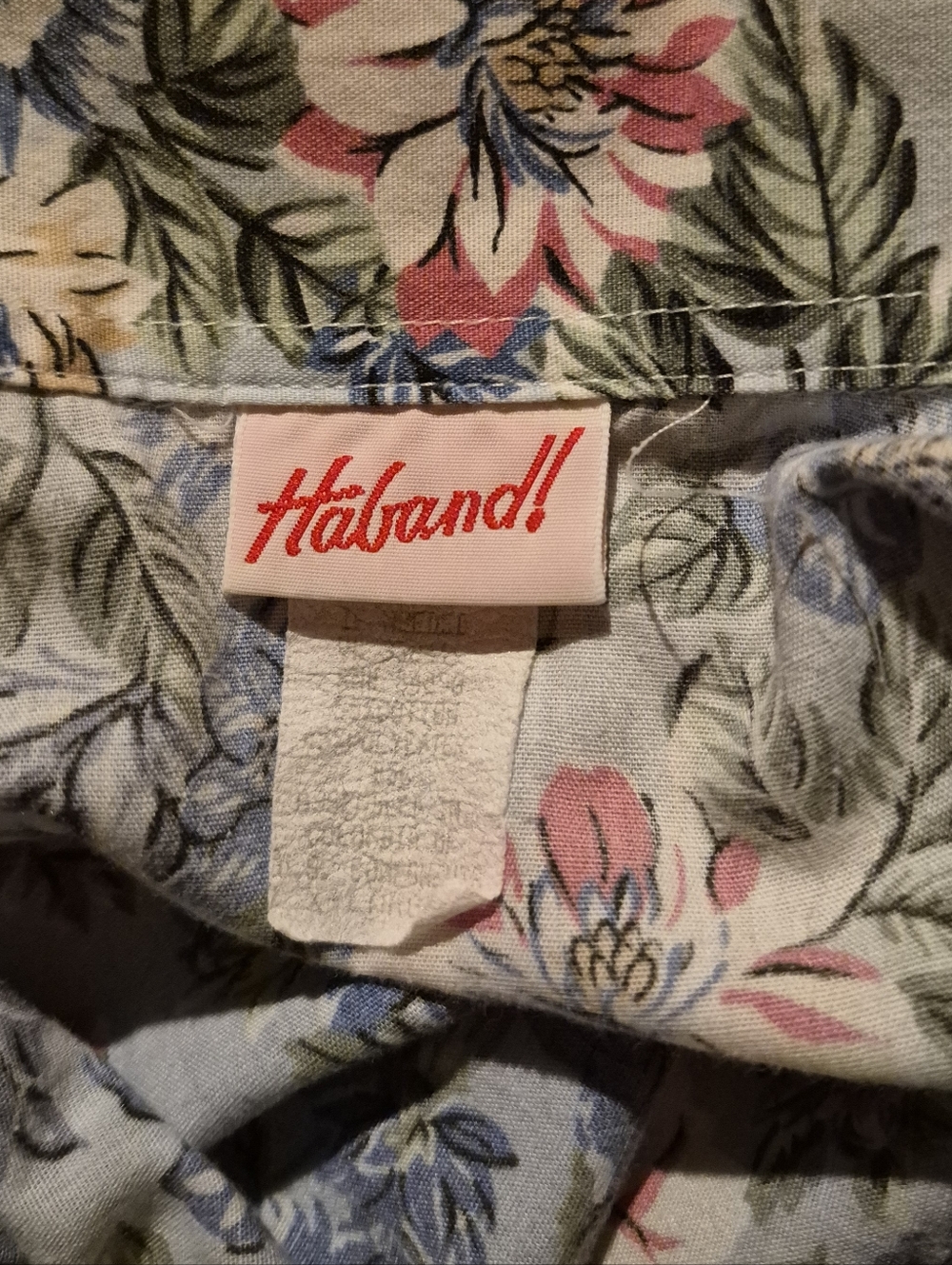 Vintage Haband Light Blue Floral Button Down Shirt Women Size XL 24x27 - Picture 3 of 3